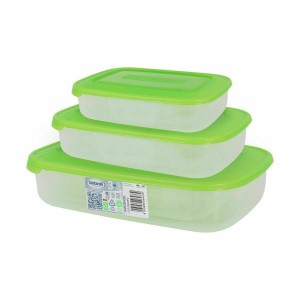 3 Lunchbox-Set Tontarelli Family grün rechteckig 29,6 x 19,8 x 7,7 ...