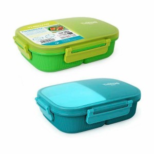 Lunchbox hermetisch ThermoSport 3 Fächer rechteckig 900 ml (6 Stück...