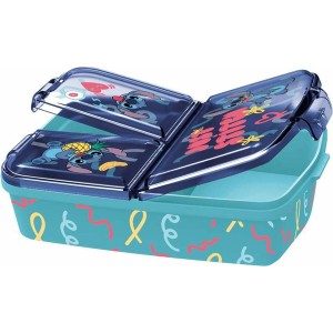 Lunchbox mit Fächern Stitch Palms Polypropylen 19 x 14 x 7 cm 19,5 ...