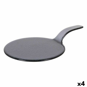 Tablett für Snacks Viejo Valle Schwarz Mit Griff Glas Ø 23 x 37 cm ...