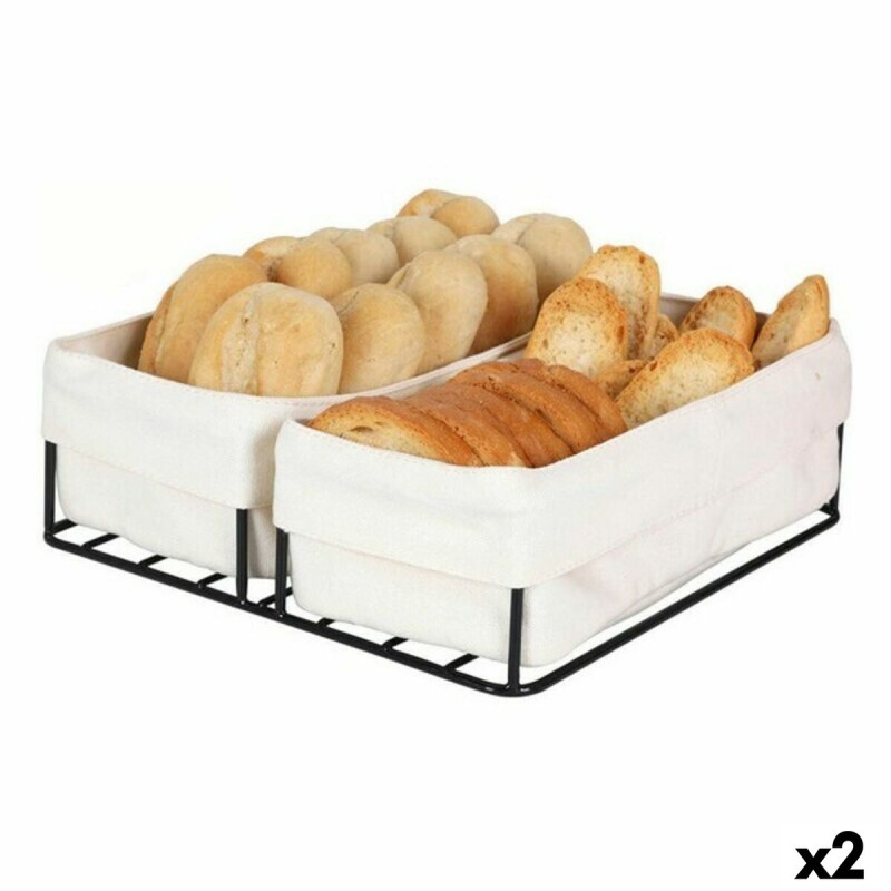 Brotkorb Viejo Valle 2 Körbe 100 % Baumwolle 24 x 23 x 7 cm (2 Stüc... Brotkorb Viejo Valle 2 Körbe 100 % Baumwolle 24 x 23 x 7 cm (2 Stüc...