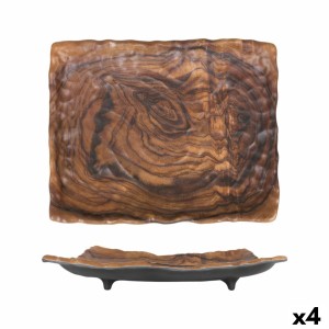 Tablett für Snacks rechteckig 31 x 25 x 5 cm (4 Stück) |  Geschirr,...