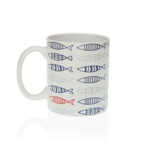 Henkelbecher Versa Fish Porzellan Steingut |  Tassen und Thermoskan...