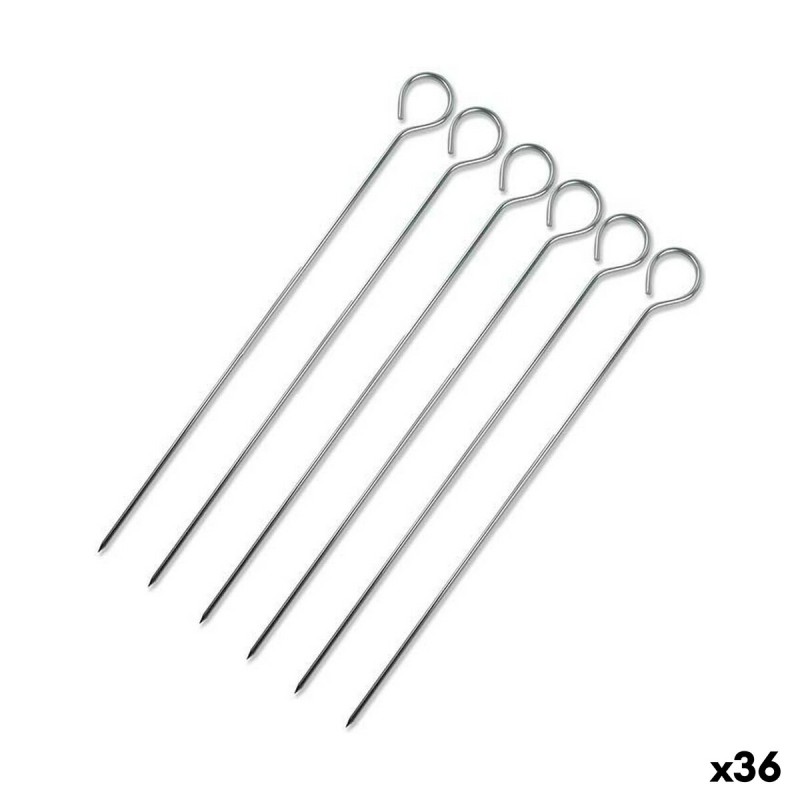 Grillspieß-Set Wooow Metall 6 Stücke 20 cm (36 Stück) | Weiteres Z... Grillspieß-Set Wooow Metall 6 Stücke 20 cm (36 Stück) | Weiteres Z...