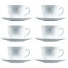 Satz mit Tassen- und Tellern Luminarc Trianon (6 pcs) Weiß Glas 220...