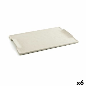 Tablett für Snacks Quid Mineral Gres Beige aus Keramik 35 x 23 cm (...