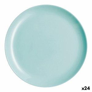 Assiette plate Luminarc Diwali Turquoise verre (25 cm) (24 Unités) ...