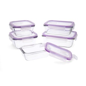 5 Lunchbox-Set Quid Frost Durchsichtig Glas (5 Stück) |  Brotdosen,...