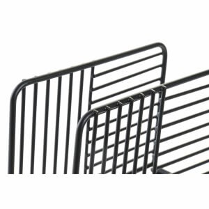 Serviettenring DKD Home Decor Raster Schwarz Metall 15,5 x 6,5 x 11...