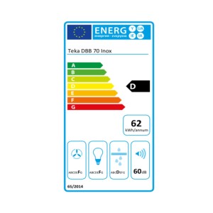 Konventioneller Rauchfang Teka DBB70 I 70 cm 380 m3/h 60 dB 195W | ...