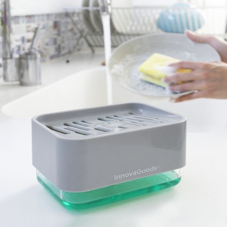 2-in-1 Soap Dispenser for the Kitchen Sink Pushoap InnovaGoods |  O...