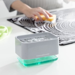 Seifenspender 2 in 1 für Spülbecken Pushoap InnovaGoods |  Weiteres...