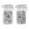 Tin DKD Home Decor Crystal Traditional 10 x 12.5 x 20 cm 1 L (2 pcs)