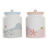 Boîte DKD Home Decor Dolomite Bleu Multicouleur Rose clair méditerranéen 15 x 15 x 22 cm (2 Unités)