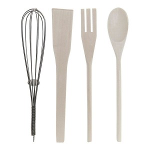 Gefäß für Küchenutensilien DKD Home Decor Kautschukholz Steingut 10...