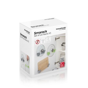 Set of 3 Adhesive Holders for Saucepan Lids Smarack InnovaGoods |  ...