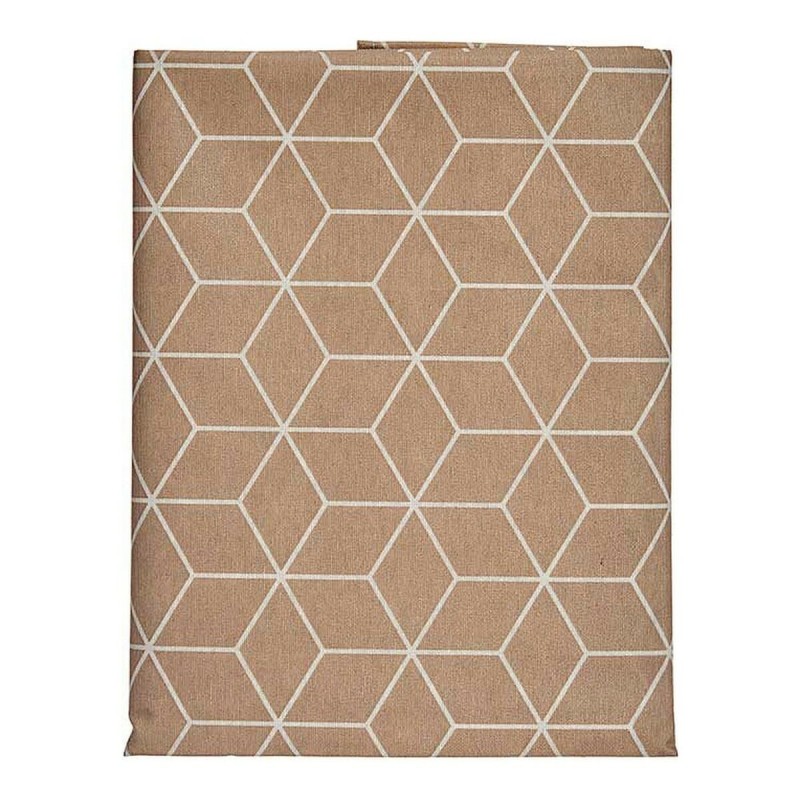 Tablecloth Kinvara CUBIC-26195-3 White Beige Thin canvas |  Table R...