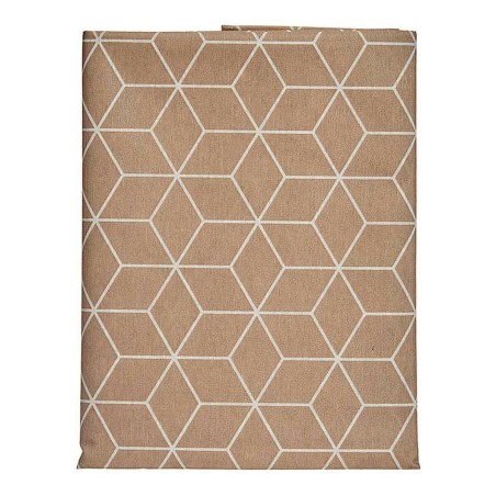 Tablecloth Kinvara CUBIC-26195-3 White Beige Thin canvas |  Table R...