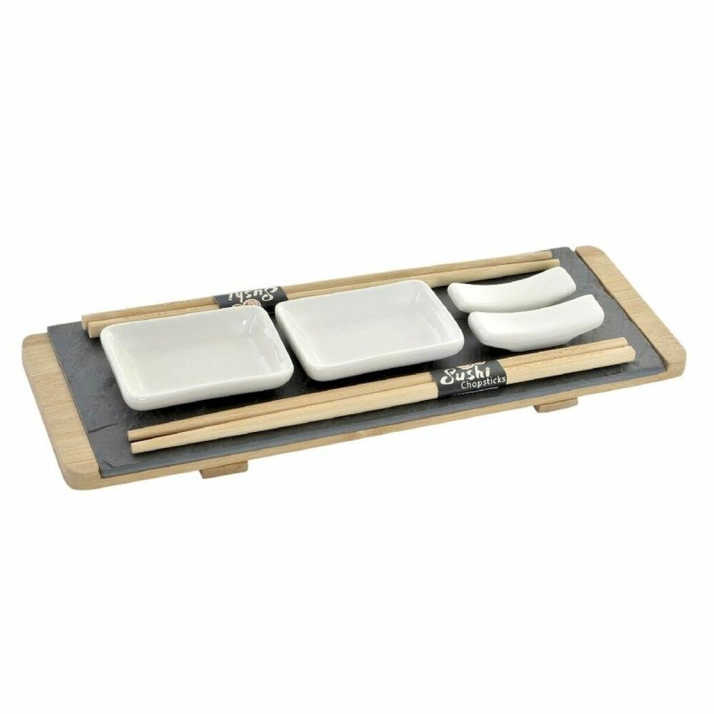 Sushi-Set DKD Home Decor Braun Schwarz natürlich Bambus Tafel 30 x ...