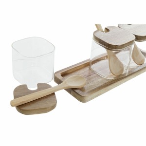 Set mit 3 Kanistern DKD Home Decor Bunt Durchsichtig natürlich 150 ...