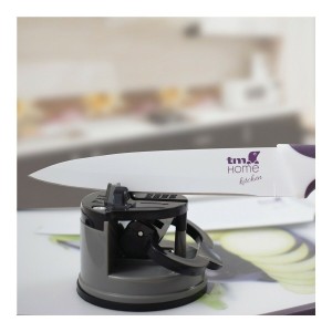 Messerschärfer TM Home Schwarz Mit Saugnäpfen |  Messer und Schleif...