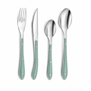 Besteck-Set Amefa Bistro grün Metall 24 Stücke |  Messer und Schlei...