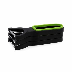 Obst- und Gemüseschäler Quid Veggy Metall grün (3 Stück) (19 x 10 x...