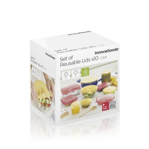 Set of 10 Reusable and Adjustable Kitchen Lids Lilyd InnovaGoods | ...