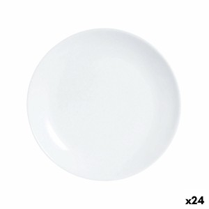 Assiette à dessert Luminarc Diwali Blanc verre 19 cm (24 Unités) | ...