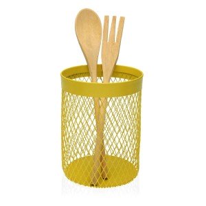 Pot pour ustensiles de cuisine Versa Métal Acier 11,5 x 15,5 x 11,5...