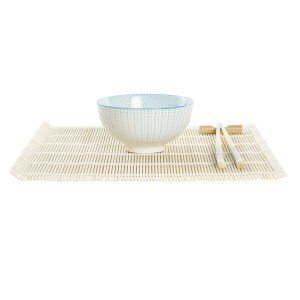 Sushi Set DKD Home Decor 14,5 x 14,5 x 31 cm Blue White Stoneware O...
