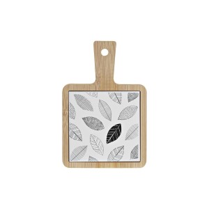Plateau apéritif DKD Home Decor Blanc/Noir Bambou Grès Volets Cotta...