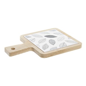 Plateau apéritif DKD Home Decor Blanc/Noir Bambou Grès Volets Cotta...