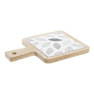 Plateau apéritif DKD Home Decor Blanc/Noir Bambou Grès Volets Cotta...