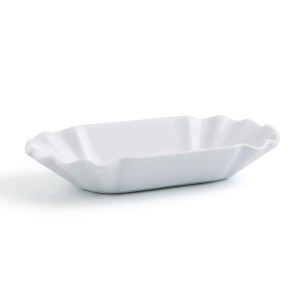 Tablett für Snacks Quid Gastro Fun Weiß aus Keramik 20,5 x 11 x 3,5...