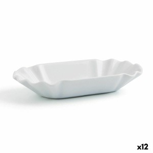 Tablett für Snacks Quid Gastro Fun Weiß aus Keramik 20,5 x 11 x 3,5...