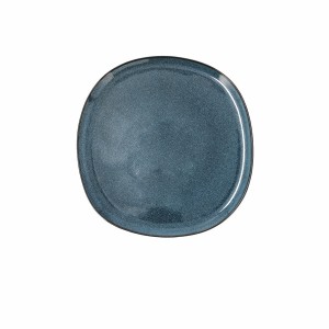 Flat plate Bidasoa Ikonic Ceramic Blue (20,2 x 19,7 x 1,3 cm) (Pack...