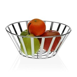 Obstschale Versa Verchromt Stahl (25 x 10 x 25 cm) |  Weiteres Zube...