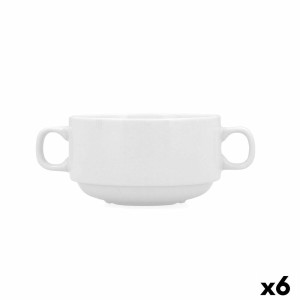 Soup Bowls Bidasoa Glacial White 300 ml (6 Units) (Pack 6x) |  Glas...