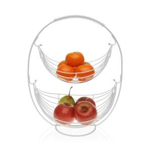 Obstschale Versa Weiß Metall (27 x 45,5 x 36 cm) |  Weiteres Zubehö...