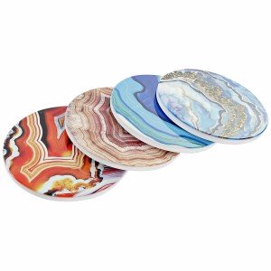 Dessous de verres DKD Home Decor Dolomite Liège Moderne (4 pcs) |  ...