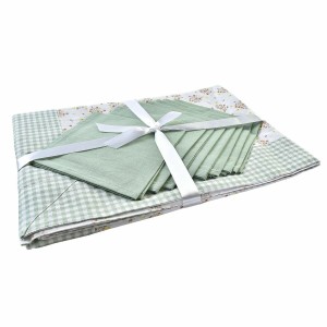 Tischwäsche-Set DKD Home Decor Blomster 150 x 250 x 0,5 cm grün |  ...
