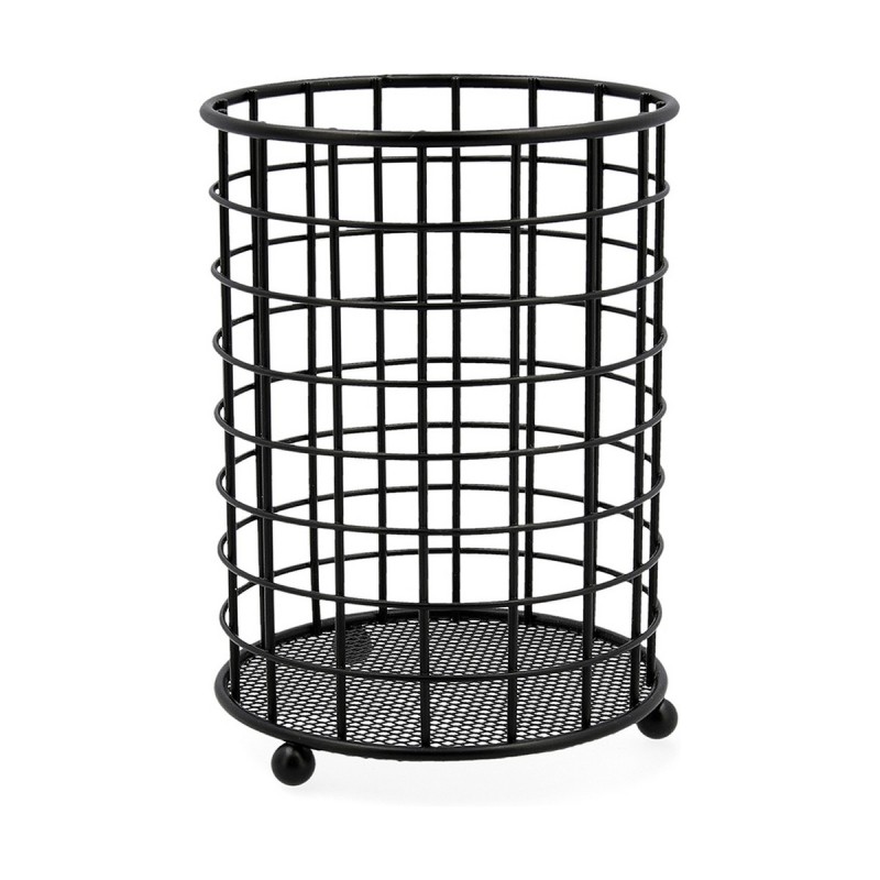 Kitchen Utensils Stand Quid Ebano Metal 12,5 x 12,5 x 16,5 cm |  Ot...