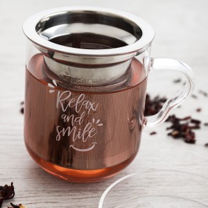 Cup with Tea Filter Quid Serenia Transparent 350 ml (3 Pieces) |  C...