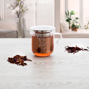 Cup with Tea Filter Quid Serenia Transparent 350 ml (3 Pieces) |  C...