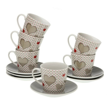 Set of Mugs with Saucers Versa Sweet Porcelain 9 x 14 x 14 cm 10,5 ...
