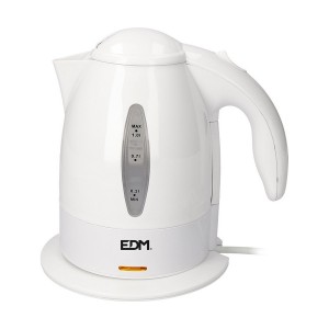 Bouilloire EDM 07655 Blanc polypropylène 2200 W 1 L |  Bouilloires ...