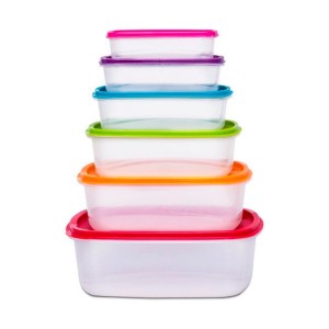 Set of 6 lunch boxes 5five Simply Smart polypropylene 300 ml 225 ml...