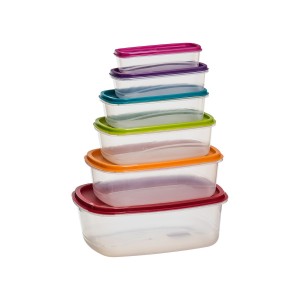 Set of 6 lunch boxes 5five Simply Smart polypropylene 300 ml 225 ml...