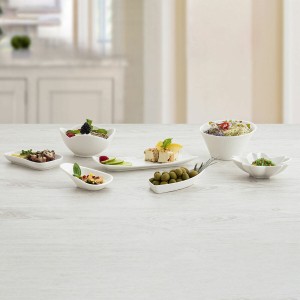 Snack tray Quid Select White Ceramic 20,5 x 7,5 cm (6 Units) (Pack ...